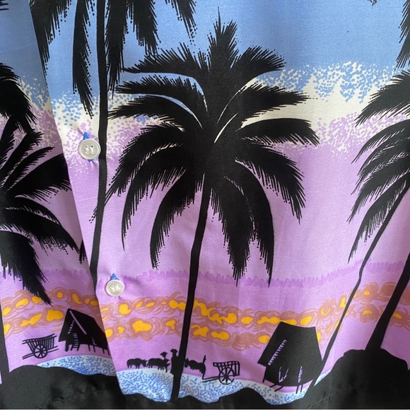 GJC VTG Hawaiian Style Short Sleeve Botton Down Shirt Men Size Large St. Thomas - Picture 5 of 14